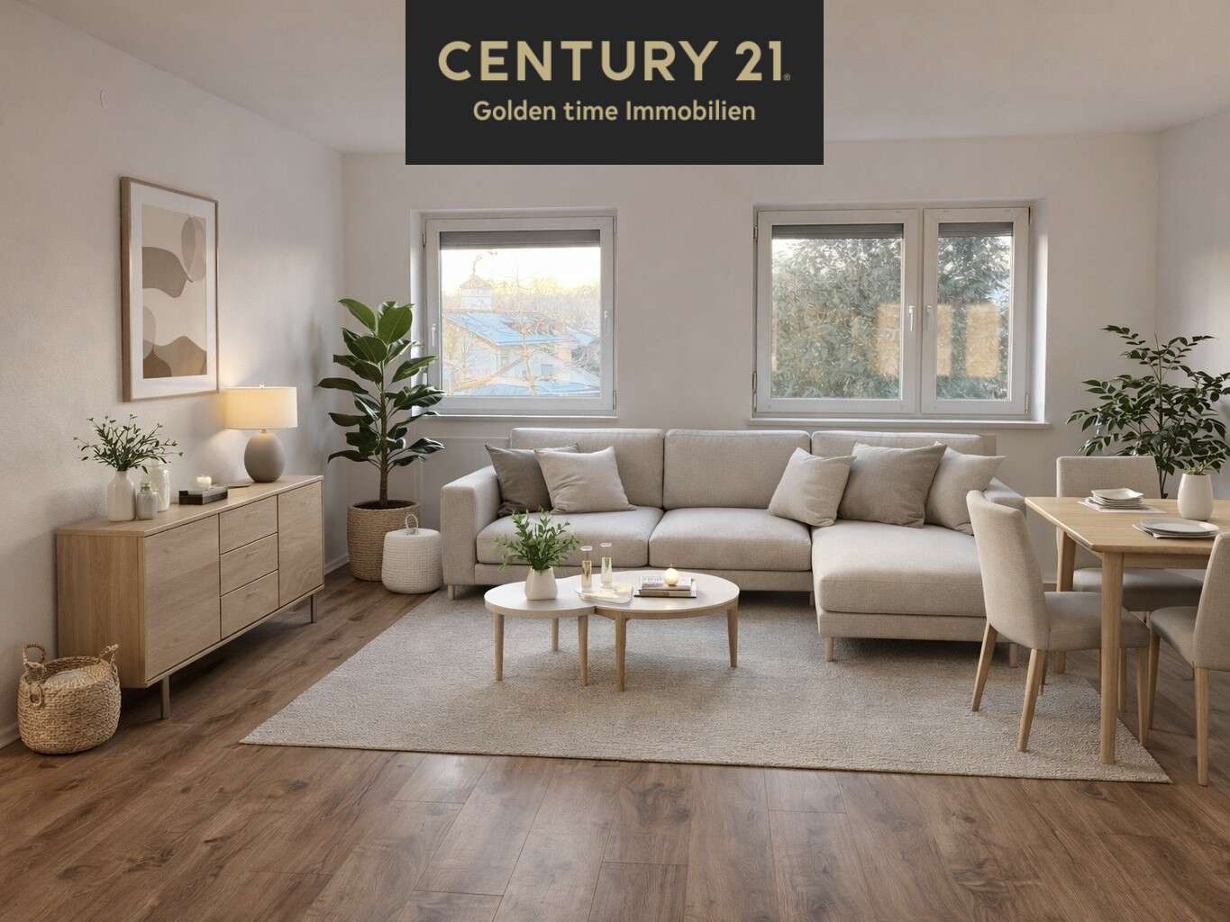 Immobilie in Emmerting - Familienfreundliche 4-Zimmer-Wohnung mit Balkon und Garage in Emmerting - Bild 1