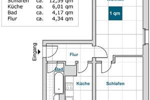 2-Zimmer-Wohnung am Nordpark! – Fuchsgrund 18, 99089 Ilversgehofen, Erfurt – Vorschaubild 2