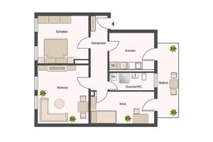Attraktive 3-Zimmer-Wohnung im 1. Obergeschoss mit Balkon & Tageslichtbad – Die vollständige Adresse der Immobilie erhältst du vom Anbieter., 4155 Gohlis-Süd, Leipzig – Vorschaubild 19