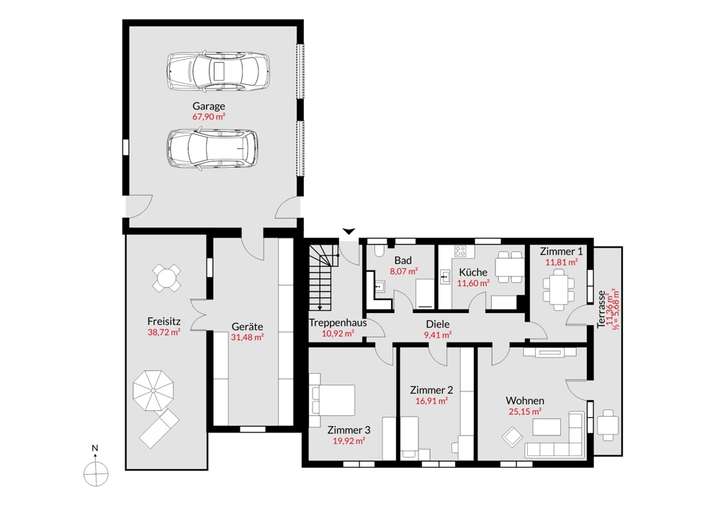 Grundriss WHG 1 l EG