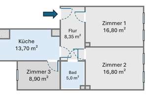 *Provisionsfrei & frisch modernisiert: 3-Zimmer-Altbau in Leipzig | 4,5% Rendite + 4,5% AfA* – Die vollständige Adresse der Immobilie erhältst du vom Anbieter., 4177 Altlindenau, Leipzig – Vorschaubild 13