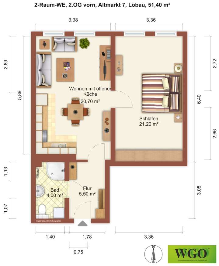 Grundriss Möblierungsvorschlag