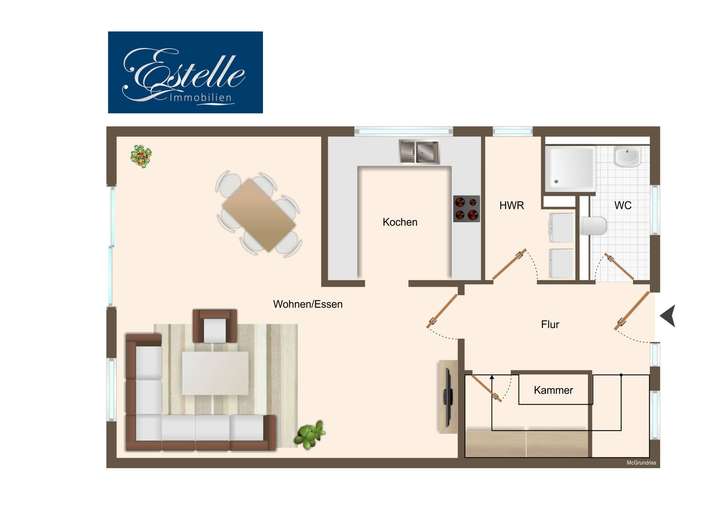 Grundrissskizze EG DHH