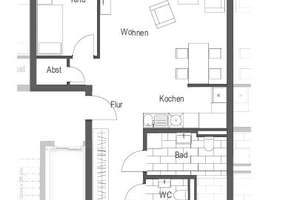 Helle 3-Raum-Wohnung mit Einbauküche und Balkon – Friedrichstraße 3, 1067 Friedrichstadt, Dresden – Vorschaubild 7