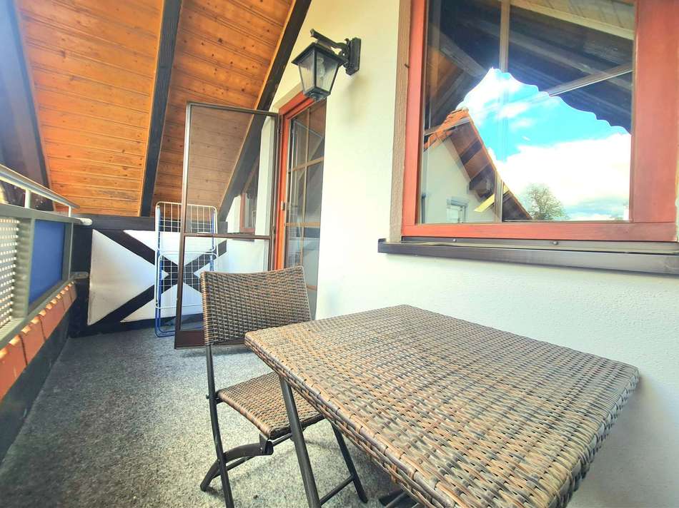 Ferienhaus, Balkon