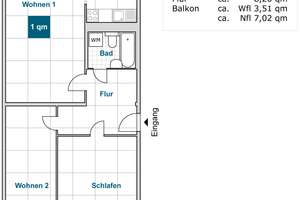 Schöne 3-Zimmerwohnung mit Balkon sucht nette Mieter! – Senftenberger Str. 42, 1239 Prohlis-Süd, Dresden – Vorschaubild 2