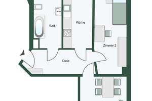 BEZUGSFREI AB 01.05. – Helle 2-Zimmer-Wohnung mit Einbauküche – Die vollständige Adresse der Immobilie erhältst du vom Anbieter., 4318 Sellerhausen-Stünz, Leipzig – Vorschaubild 11