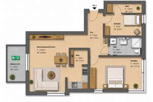 Wohnen mit Weitblick – Barrierefreie 3-Zimmer-Wohnung mit Balkon – Die vollständige Adresse der Immobilie erhältst du vom Anbieter., 38226 Lebenstedt, Salzgitter – Vorschaubild 8