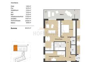 3 Zim. Neubau - Eckwohnung mit Süd-West-Balkon, 2.OG, Lift, Parkett, Fertigstellung 12/2027,Sanderau – Die vollständige Adresse der Immobilie erhältst du vom Anbieter., 97072 Sanderau, Würzburg – Vorschaubild 6