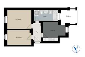 URBAN UND WERTIG | Vermietete 2-Raum-Wohnung mit Balkon, Tageslichtbad & Parkettboden – Die vollständige Adresse der Immobilie erhältst du vom Anbieter., 4129 Eutritzsch, Leipzig – Vorschaubild 15