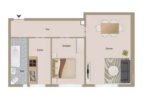 Freie 2-Zimmer-Wohnung inmitten der Südstadt – Die vollständige Adresse der Immobilie erhältst du vom Anbieter., 76137 Südstadt, Karlsruhe – Vorschaubild 13