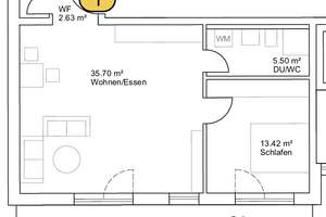 Helle 2-Zimmer-Wohnung mit Balkon im 2. OG in Kemnath – Alte Amberger Str. 3a, 95478 Kemnath – Vorschaubild 1