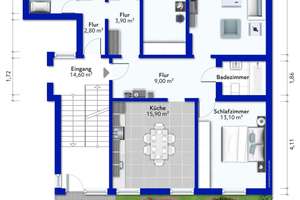 2 Wohnungen zusammengelegt 128 qm+ Balkon+ TG Stellplatz+EG – Die vollständige Adresse der Immobilie erhältst du vom Anbieter., 40225 Bilk, Düsseldorf – Vorschaubild 12