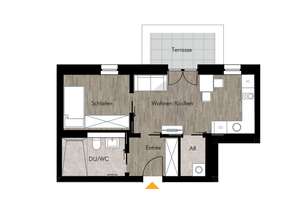 !! Frühjahrsangebot !! Barrierefreie 2-Raum-Whg. mit Abstellraum, Terrasse, Einbauküche & Stellplatz – Unritzstraße 38b, 9117 Rabenstein, Chemnitz – Vorschaubild 12