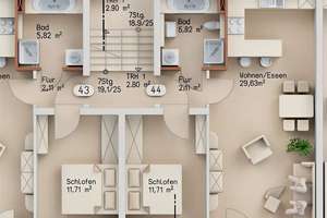 Leben im Proviantbachquartier - 2 ZKB - Balkon – Die vollständige Adresse der Immobilie erhältst du vom Anbieter., 86153 Am Schäfflerbach, Augsburg – Vorschaubild 8