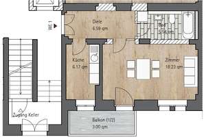 ruhige und grüne 1 Zimmer-Gartenwohnung im sanierten Denkmal – Pfotenhauer Straße 67, 1307 Johannstadt-Nord, Dresden – Vorschaubild 3