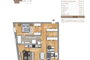 *** NEU * NEUBAU A+ * Ausrichtung zum Fluss * 3  Zimmer * Penthouse * TG *** – Emil-Fuchs-Str. 9, 4105 Zentrum-Nordwest, Leipzig – Vorschaubild 12