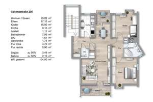 Traumhafte 3-Zimmer-Whg. im schönen Bogenhausen/Oberföhring – Die vollständige Adresse der Immobilie erhältst du vom Anbieter., 81925 Oberföhring, München – Vorschaubild 8