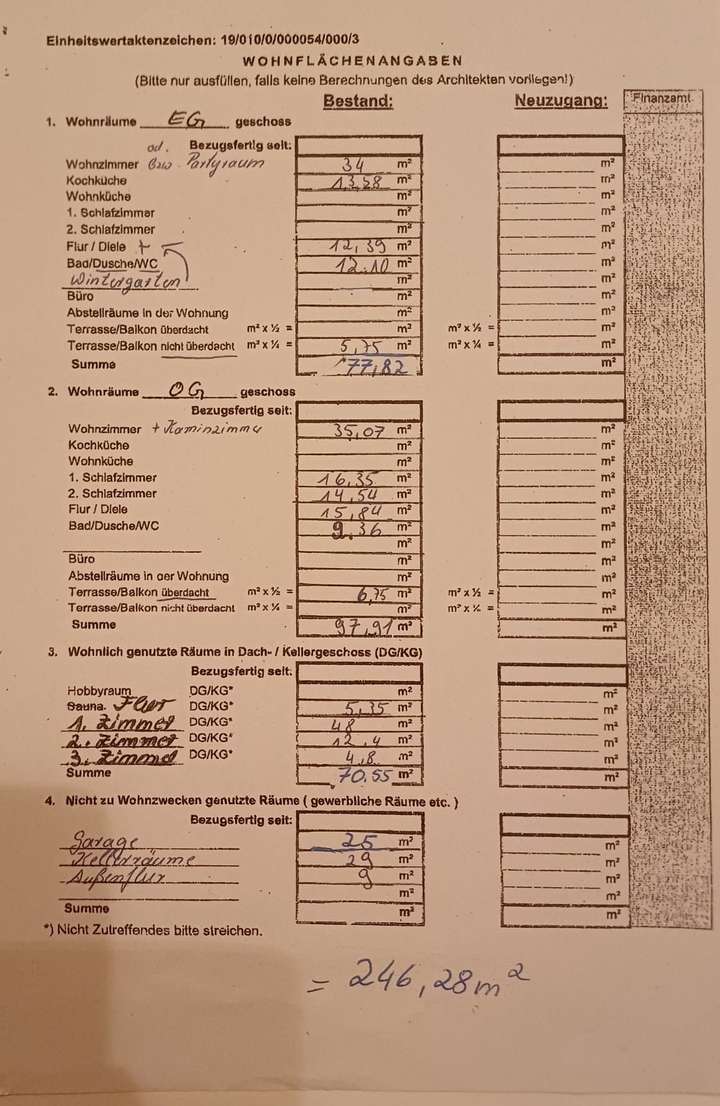 Wohnflächenberechnung