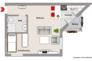 Einzimmerwohnung im zentrumsnahen Bürgereschviertel – Die vollständige Adresse der Immobilie erhältst du vom Anbieter., 26123 Bürgeresch, Oldenburg (Oldenburg) – Vorschaubild 13