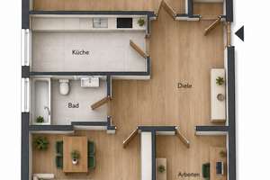 Erstbezug nach hochwertiger Renovierung – stilvolle 3-Zimmer-Wohnung mit Loggia in Schwabing – Die vollständige Adresse der Immobilie erhältst du vom Anbieter., 80796 Neuschwabing, München – Vorschaubild 5