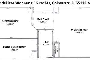 2-Zimmer Wohnung im EG in Mainz-Neustadt  – Die vollständige Adresse der Immobilie erhältst du vom Anbieter., 55118 Neustadt, Mainz – Vorschaubild 9