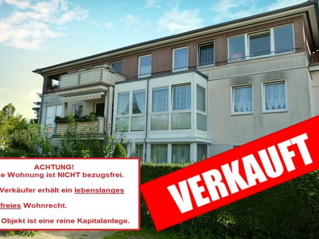 EINE BESONDERE INVESTITION!3 Zi.WOHNUNG MIT LEBENSLANGEM WOHNRECHT FÜR D. VERKÄUFER!PROVISIONSFREI