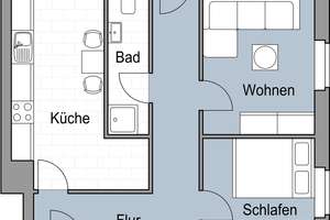 Schöne 2 Raumwohnung mit Balkon. WG geeignet – Ebertplatz 2B, 1159 Löbtau-Nord, Dresden – Vorschaubild 2