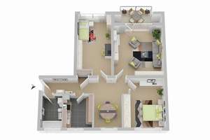 Möhlkamp 23, 6 R - Großzügige 3-Zimmer-Wohnung mit Loggia und Aufzug! – Möhlkamp 23, 38120 Weststadt, Braunschweig – Vorschaubild 4