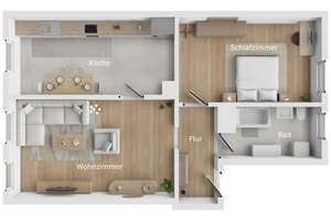 2-Zimmer Wohnung in Nürnberg-Steinbühl – 
vermietet, möbliert, Cashflow positiv – Die vollständige Adresse der Immobilie erhältst du vom Anbieter., 90443 Steinbühl, Nürnberg – Vorschaubild 2
