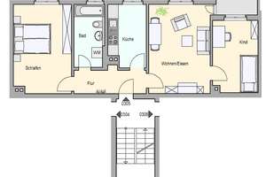 3-Zimmer-Wohnung mit Balkon in Stuttgart-Birkenäcker – Die vollständige Adresse der Immobilie erhältst du vom Anbieter., 70376 Birkenäcker, Stuttgart – Vorschaubild 2