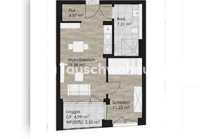 Tauschwohnung: 2-Zimmer Neubauwohnung