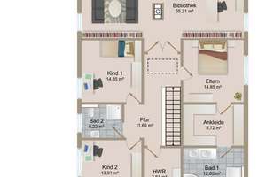 Exklusives Einfamilienhaus im Bauhaus-Villenstil mit traumhafter Aussicht auf das Wiehengebirge – Die vollständige Adresse der Immobilie erhältst du vom Anbieter., 32547 Bad Oeynhausen – Vorschaubild 22