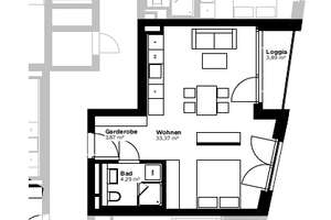 Loftartiges Neubau-Appartement mit Loggia in München-Schwabing – Die vollständige Adresse der Immobilie erhältst du vom Anbieter., 80797 Schwere-Reiter-Straße, München – Vorschaubild 4