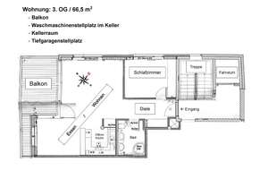 Helle, möblierte 2,5-Zimmer-Wohnung mit Balkon, Tiefgarage und Aufzug am Kuhberg