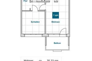 Schicke 2- Zimmer-Wohnung mit großzügigem Balkon (WBS) – Hopfgartenstr. 1, 1307 Johannstadt-Nord, Dresden – Vorschaubild 2
