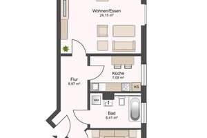 Horn-Lehe: top 2-Zimmer-Komfort-ETW mit Südwestbalkon und Lift – Die vollständige Adresse der Immobilie erhältst du vom Anbieter., 28357 Lehesterdeich, Bremen – Vorschaubild 13