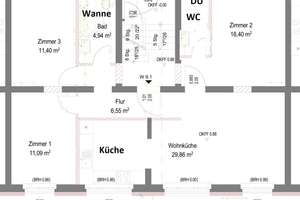 Sanierte  83 m² - Gast-WC, Balkon, Keller 20m² – Heinrichsberger-Privatweg 12, 39126 Rothensee, Magdeburg – Vorschaubild 4