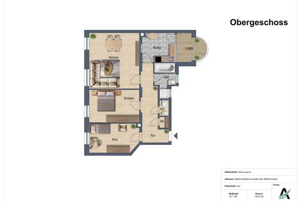 3-Raumwohnung mit Altbaucharme und Loggia als Kapitalanlage