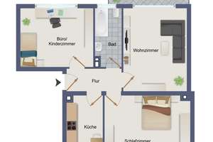 3-Zimmer-Wohnung mit großem Balkon – Die vollständige Adresse der Immobilie erhältst du vom Anbieter., 45899 Horst, Gelsenkirchen – Vorschaubild 7