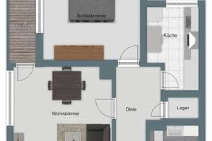Vermietete 2-Zimmer-Wohnung mit Balkon und Tiefgaragenstellplatz in Augsburg-Lechhausen – Die vollständige Adresse der Immobilie erhältst du vom Anbieter., 86165 Lechhausen-Süd, Augsburg – Vorschaubild 7