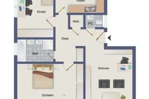 3-Zimmerwohnung mit Balkon und Tiefgaragenplatz in Reutlingen / Storlach – Die vollständige Adresse der Immobilie erhältst du vom Anbieter., 72760 Reutlingen-Mitte, Reutlingen – Vorschaubild 15