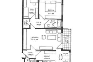 Sonnige 3,5-Zimmer-Wohnung mit West-Loggia in ruhiger Bestlage von MA-Käfertal – Dornheimer Ring 57, 68309 Käfertal, Mannheim – Vorschaubild 2