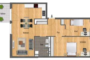 1 Monat mietfrei - 3 Zimmer, optimale Aufteilung – perfekt für Familie & Arbeiten zuhause – Belfortstraße 17b, 75172 Weststadt, Pforzheim – Vorschaubild 12
