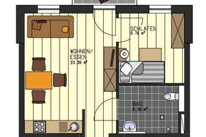 BETREUTES SENIOREN WOHNEN - Gemütliche 2 ZKB Wohnung mit Balkon !!!ACHTUNG NUR FÜR SENIOREN!!!