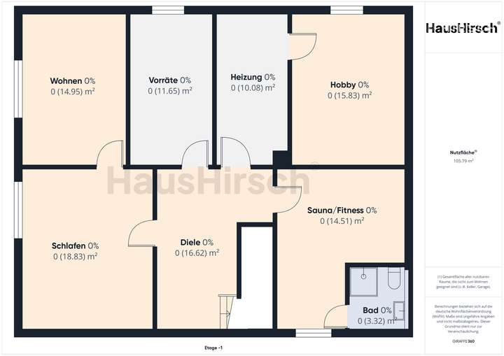 Untergeschoss-Souterrain