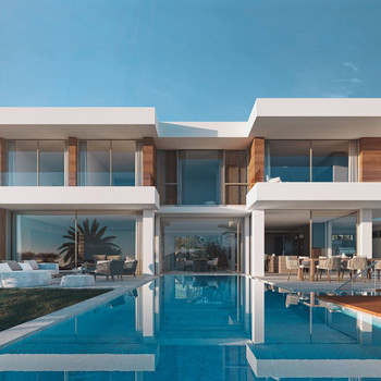 Projekt Luxusvilla in Port d'Andratx mit Hafen- und Meerblick