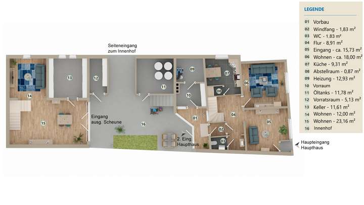 Grundriss Erdgeschoss - Gesamt