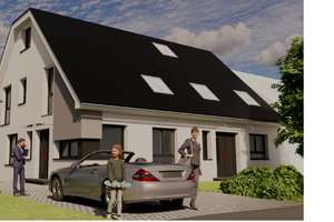 Eckhaus mit Keller und großem Garten, KfW 40 A+, PV, Wärmepumpe , FBH und Garage! – Birkhahnweg 0, 40468 Unterrath, Düsseldorf – Vorschaubild 2