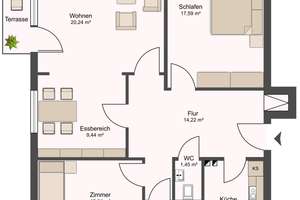 Großzügige 3 bis 4-Zimmer-Wohnung mit Terrasse und Einzelgarage in guter Lage – Die vollständige Adresse der Immobilie erhältst du vom Anbieter., 22453 Niendorf, Hamburg – Vorschaubild 19